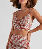 With fun and flirty details, Paradise Cove Cowl Neck Crop Top shows off your unique style for a trendy outfit for the summer season!