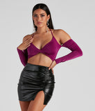 Hit Of The Night Halter Crop Top is a trendy pick to create 2023 festival outfits, festival dresses, outfits for concerts or raves, and complete your best party outfits!