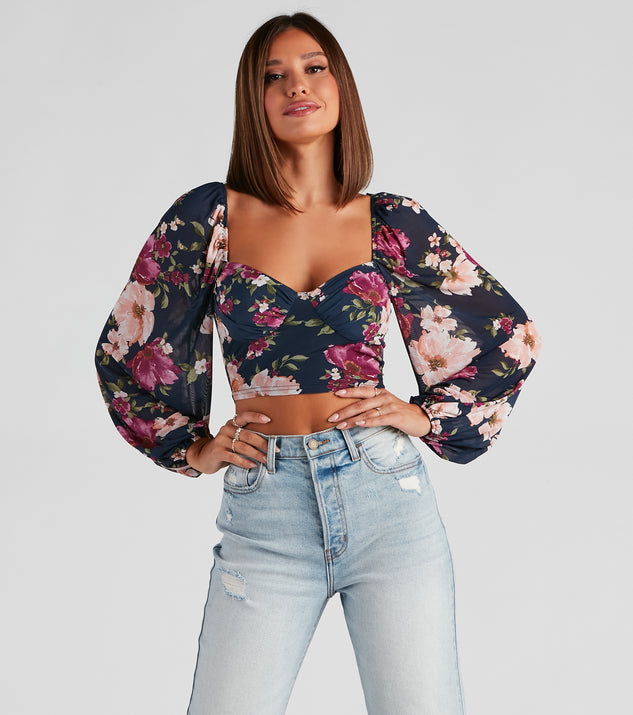 The trendy Flirty Floral Mesh Bustier is the perfect pick to create a holiday outfit, new years attire, cocktail outfit, or party look for any seasonal event!