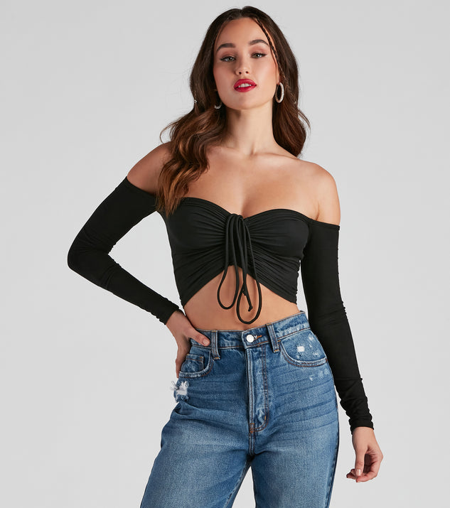 Real Cute Off The Shoulder Top is a trendy pick to create 2023 festival outfits, festival dresses, outfits for concerts or raves, and complete your best party outfits!