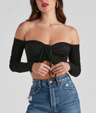 With fun and flirty details, Real Cute Off The Shoulder Top shows off your unique style for a trendy outfit for the summer season!