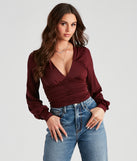 The trendy Sultry Classic Plunge V-Neck Top is the perfect pick to create a holiday outfit, new years attire, cocktail outfit, or party look for any seasonal event!