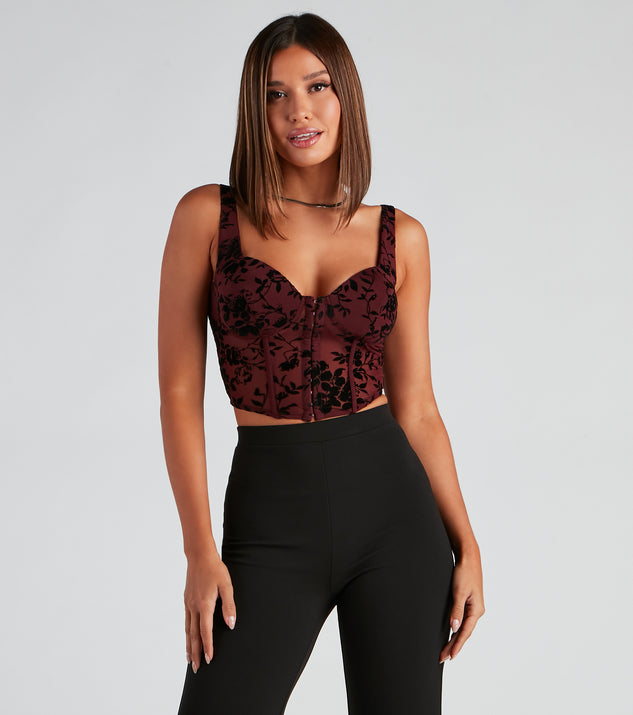 UO Eve Embroidered Corset Top