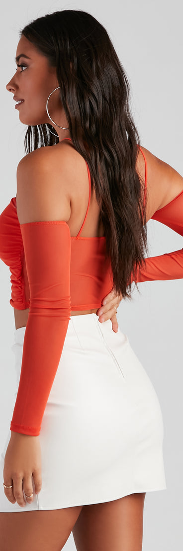 With fun and flirty details, Hot And Cold Shoulder Strappy Top shows off your unique style for a trendy outfit for the summer season!