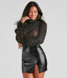 Dress up in Bold Chic Pearl Mesh Bodysuit as your going-out dress for holiday parties, an outfit for NYE, party dress for a girls’ night out, or a going-out outfit for any seasonal event!