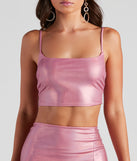 With fun and flirty details, Fantasy Fairy Holographic Crop Top shows off your unique style for a trendy outfit for the summer season!