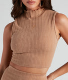 With fun and flirty details, Knit Alone Mock Neck Top shows off your unique style for a trendy outfit for the summer season!