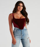 With fun and flirty details, Velvet Vixen Cropped Bustier shows off your unique style for a trendy outfit for the summer season!