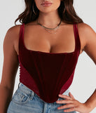 With fun and flirty details, Velvet Vixen Cropped Bustier shows off your unique style for a trendy outfit for the summer season!