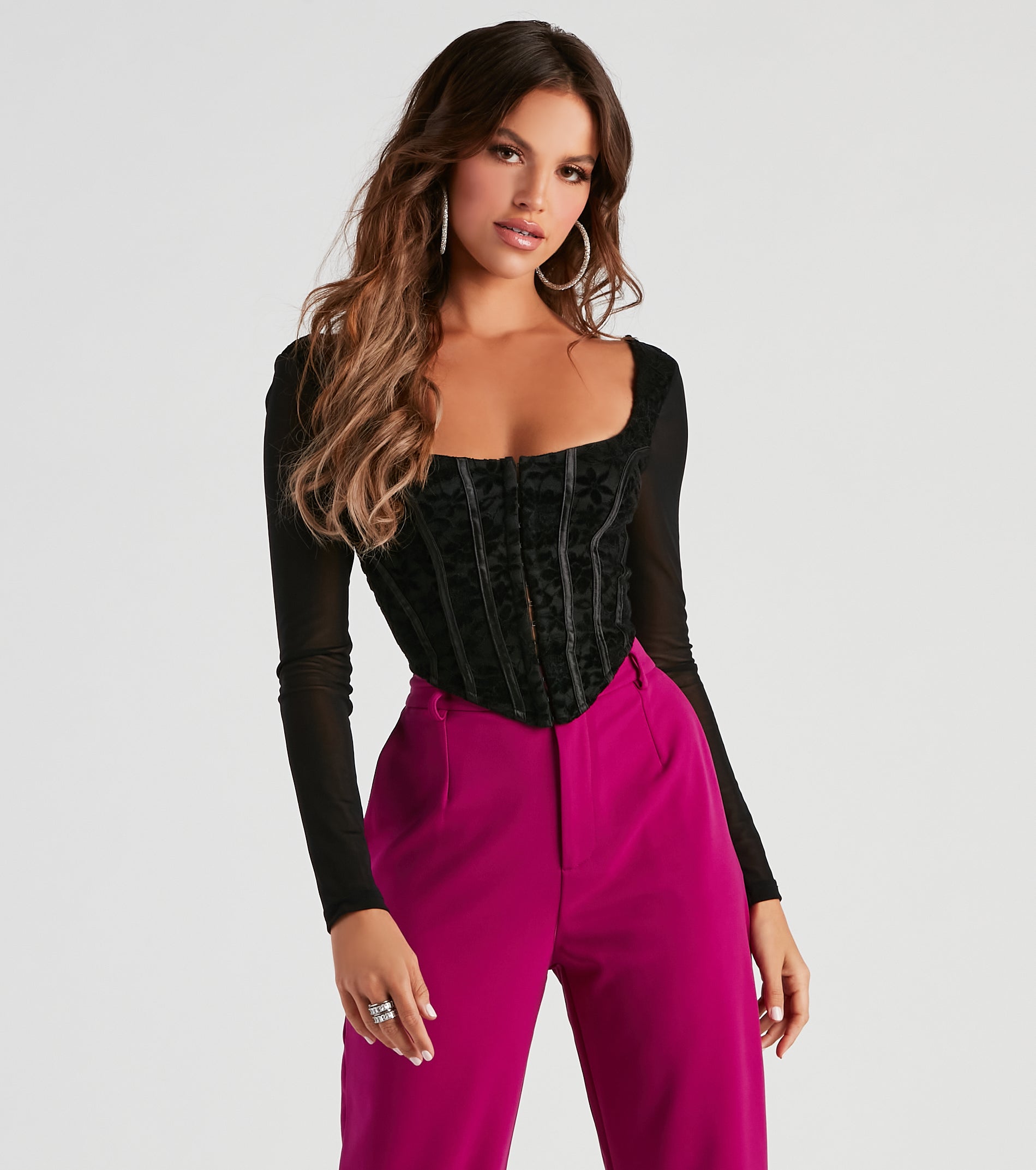 Chic Majesty Floral Lace Bustier | Windsor