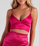 Shine Time Satin Crop Tank Top is a trendy pick to create 2023 concert outfits, festival dresses, outfits for raves, or to complete your best party outfits or clubwear!
