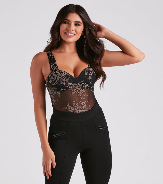 With fun and flirty details, Bring The Allure Mesh Floral Bodysuit shows off your unique style for a trendy outfit for the summer season!