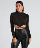 Dress up in Night Life Metallic Knit Crop Top as your going-out dress for holiday parties, an outfit for NYE, party dress for a girls’ night out, or a going-out outfit for any seasonal event!