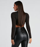 With fun and flirty details, Night Life Metallic Knit Crop Top shows off your unique style for a trendy outfit for the summer season!
