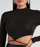 With fun and flirty details, Night Life Metallic Knit Crop Top shows off your unique style for a trendy outfit for the summer season!