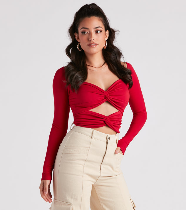With fun and flirty details, Wild Card Knit Cutout Crop Top shows off your unique style for a trendy outfit for the summer season!