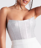 With fun and flirty details, Sparkly Hype Glitter Tube Bodysuit shows off your unique style for a trendy outfit for the summer season!