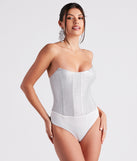 With fun and flirty details, Sparkly Hype Glitter Tube Bodysuit shows off your unique style for a trendy outfit for the summer season!