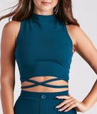 With fun and flirty details, Wrap Around You Crepe Crop Top shows off your unique style for a trendy outfit for the summer season!