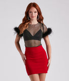 With fun and flirty details, Light Up The Night Rhinestone Fishnet Top shows off your unique style for a trendy outfit for the summer season!