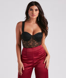 With fun and flirty details, Lace Be Sheer Bustier Bodysuit shows off your unique style for a trendy outfit for the summer season!