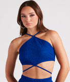 Always Alluring Halter Crop Top is a trendy pick to create 2023 concert outfits, festival dresses, outfits for raves, or to complete your best party outfits or clubwear!