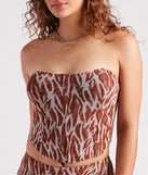 Quick Instinct Zebra Print Mesh Bustier is a trendy pick to create 2023 concert outfits, festival dresses, outfits for raves, or to complete your best party outfits or clubwear!