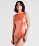 Star Of The Show Metallic Mock Neck Bodysuit is a trendy pick to create 2023 concert outfits, festival dresses, outfits for raves, or to complete your best party outfits or clubwear!