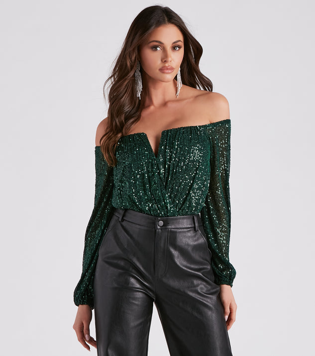 With fun and flirty details, Time To Shine Sequin Bodysuit shows off your unique style for a trendy outfit for the summer season!