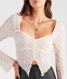With fun and flirty details, Don't Tempt Me Textured Slit Crop Top shows off your unique style for a trendy outfit for 2024 Concert and Festival season!