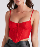 With fun and flirty details, Desire For Lace Mesh Corset Top shows off your unique style for a trendy outfit for the summer season!