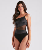 With fun and flirty details, Chic Club 'Fit Sheer Mesh Bodysuit shows off your unique style for a trendy outfit for the summer season!