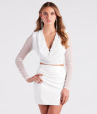 With fun and flirty details, Iconic In Faux Pearl Cowl Neck Crop Top shows off your unique style for a trendy outfit for the summer season!
