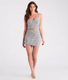 Pretty And Posh Tweed Bustier Top