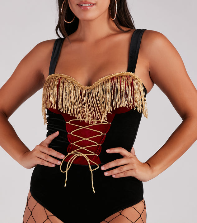 Ringleader Halloween Velvet Bodysuit