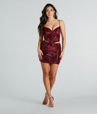 The waist-defining bodice style of the Twice As Flirty Flocked Velvet Bustier is perfect for making a statement with your outfit and provides the boning, molded cups, or lace-up details that capture the corset trend.