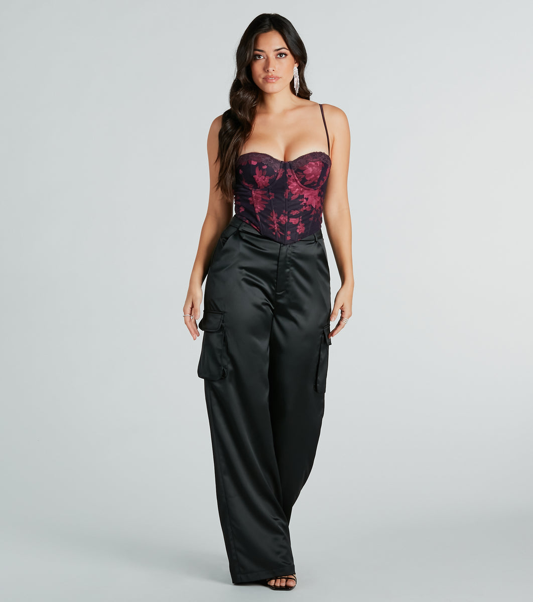Floral Lace Bustier Set
