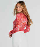With fun and flirty details, the Artsy Vibes Abstract Print Mesh Bodysuit shows off your unique style for a trendy outfit for the summer or fall season!