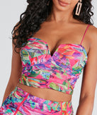 Maldives Please Tropical Mesh Bustier