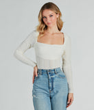 With fun and flirty details, the Revival Texture Knit Long Sleeve Bodysuit shows off your unique style for a trendy outfit for the summer or fall season!