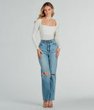 With fun and flirty details, the Revival Texture Knit Long Sleeve Bodysuit shows off your unique style for a trendy outfit for the summer or fall season!