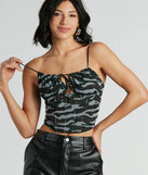 The waist-defining bodice style of the In Plain Sight Camouflage Mesh Bustier is perfect for making a statement with your outfit and provides the boning, molded cups, or lace-up details that capture the corset trend.