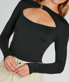 With fun and flirty details, the Make The Cut Long Sleeve Knit Bodysuit shows off your unique style for a trendy outfit for the spring or summer season!