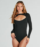 With fun and flirty details, the Make The Cut Long Sleeve Knit Bodysuit shows off your unique style for a trendy outfit for the spring or summer season!