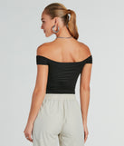 With fun and flirty details, the Ready To Go Off-The-Shoulder Bodysuit shows off your unique style for a trendy outfit for the spring or summer season!