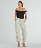 With fun and flirty details, the Ready To Go Off-The-Shoulder Bodysuit shows off your unique style for a trendy outfit for the spring or summer season!