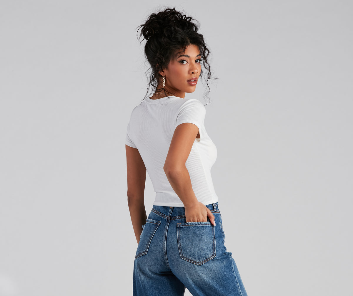 Better Basics Ribbed Knit Tee & Windsor