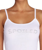 With fun and flirty details, Spoiled Heat Stone Crop Top shows off your unique style for a trendy outfit for the summer season!