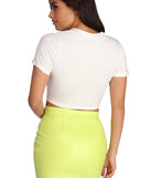 O-Ring V-Neck Crop Top