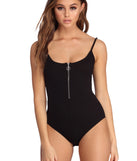 With fun and flirty details, Zip It Up Bodysuit shows off your unique style for a trendy outfit for the summer season!
